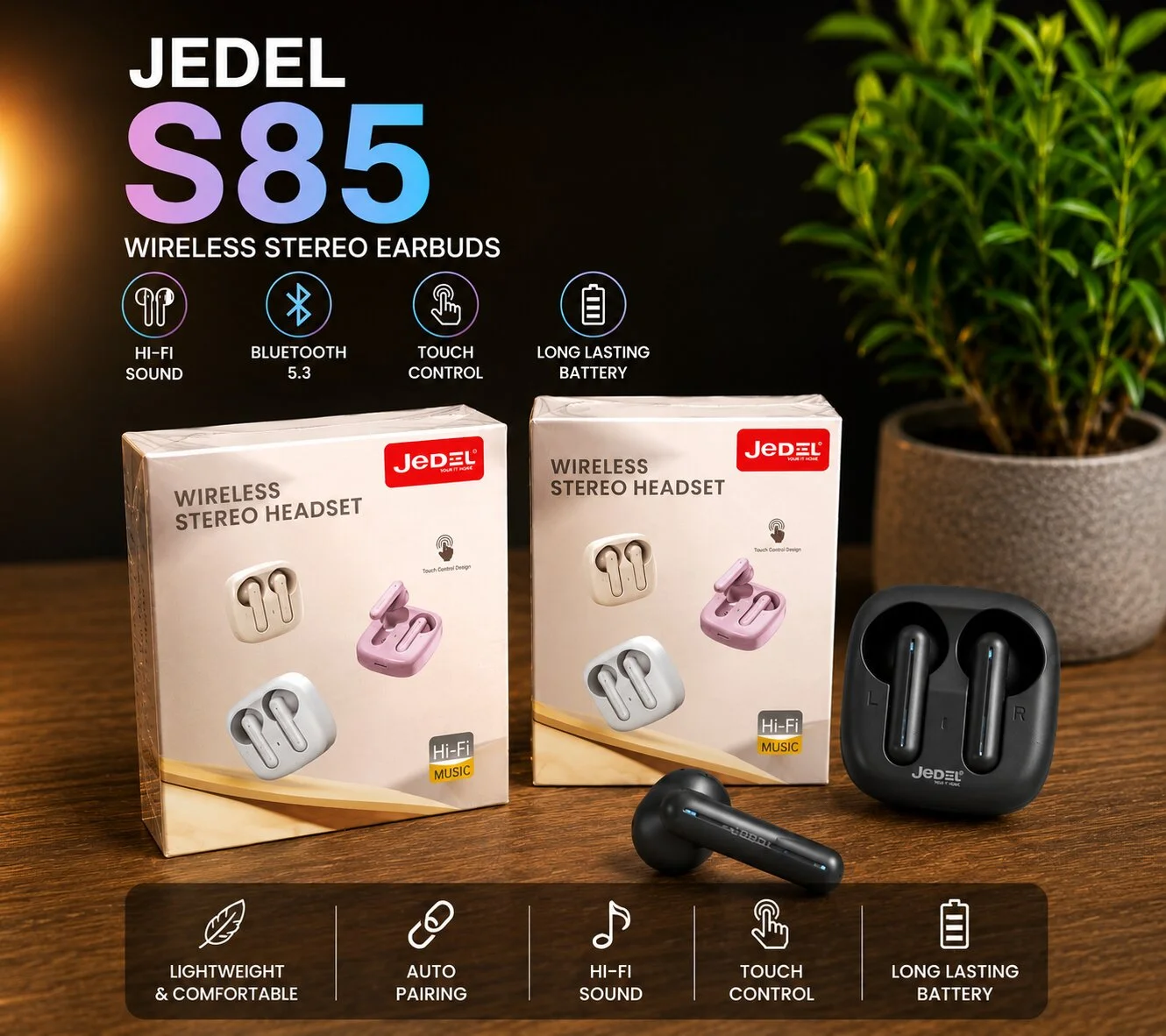 Jedel S85 True Wireless Earbuds